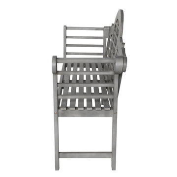 Lutyens Arched 600-Lbs Support Acacia Wood Outdoor Garden Patio Bench - JONATHAN Y